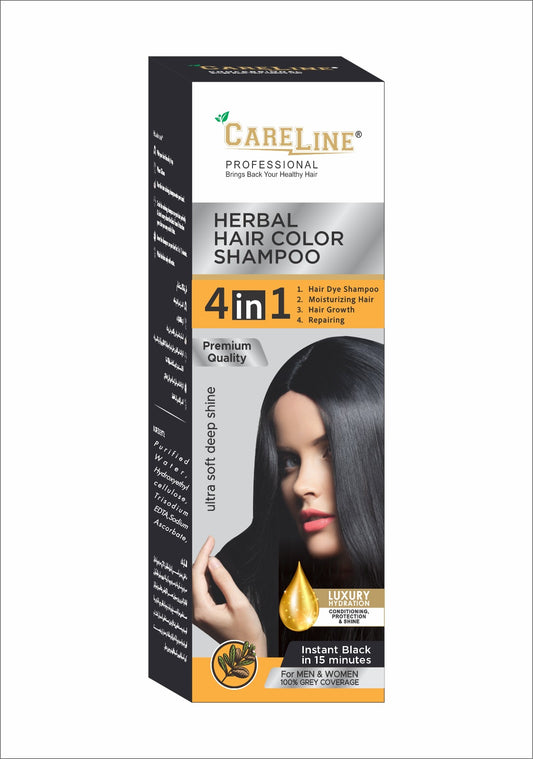 Careline Hair Color Shampoo 4 in 1 - Natural Black
